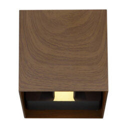 Luminosa Lighting Luminosa Veronika Outdoor Up Down Wall Lamp Wood Look Dark Ip54 2X Led 3000K - thumbnail 3