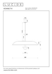 Lucide Premium Kenneth Pendant Light Diameter 80Cm Led Dim. 2700K - Black - thumbnail 6