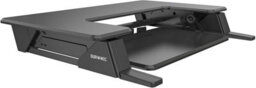 Duronic Dm05D21 Sit-Stand Desk Workstation, Desk Convertor, Manually Height Adjustable 13-49Cm, 90X52Cm Platform - Black - thumbnail 2