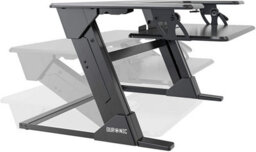Duronic Dm05D21 Sit-Stand Desk Workstation, Desk Convertor, Manually Height Adjustable 13-49Cm, 90X52Cm Platform - Black - thumbnail 5