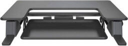 Duronic Dm05D21 Sit-Stand Desk Workstation, Desk Convertor, Manually Height Adjustable 13-49Cm, 90X52Cm Platform - Black - thumbnail 7