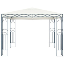 Berkfield Gazebo With Led String Lights 300X300 Cm Cream - thumbnail 4