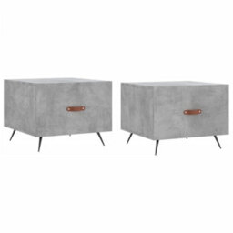 Berkfield Coffee Tables 2 Pcs Concrete Grey 50X50X40 Cm Engineered Wood - thumbnail 2
