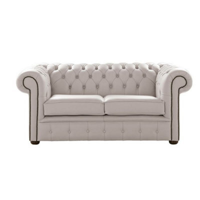 Chesterfield 2 Seater Shelly Grove Leather Sofa Settee Bespoke In Classic Style - image 1