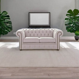 Chesterfield 2 Seater Shelly Grove Leather Sofa Settee Bespoke In Classic Style - thumbnail 3