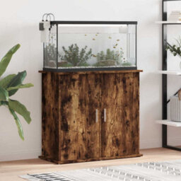 Walplus Smoked Oak Aquarium Stand 81X36X73 Cm Engineered Wood Fish Tank Cabinet - thumbnail 1