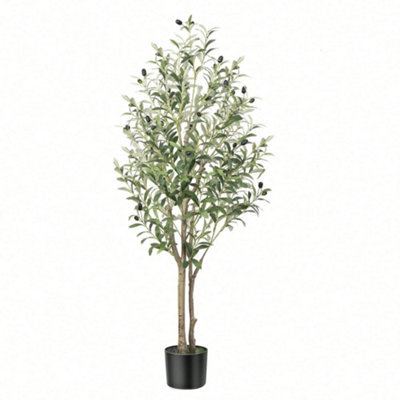 4Ft Artificial Olive Tree Indoor Faux Plant Decor - image 1
