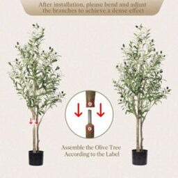 4Ft Artificial Olive Tree Indoor Faux Plant Decor - thumbnail 3