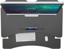 Duronic Dm05D22 Sit-Stand Desk Workstation, Desk Convertor, Electric Height Adjustable 15-50Cm, 85-51Cm Platform - Black - thumbnail 6