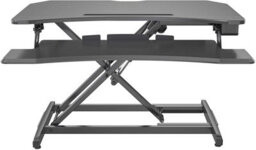 Duronic Dm05D22 Sit-Stand Desk Workstation, Desk Convertor, Electric Height Adjustable 15-50Cm, 85-51Cm Platform - Black - thumbnail 7