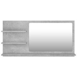 Berkfield Bathroom Mirror Concrete Grey 90X10.5X45 Cm Engineered Wood - thumbnail 5