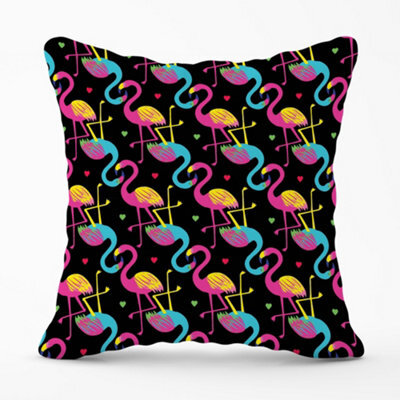 Warren Reed Designer Vivid Flamingo Pattern Cushions 45Cm X 45Cm - image 1