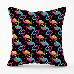 Warren Reed Designer Vivid Flamingo Pattern Cushions 45Cm X 45Cm - thumbnail 1