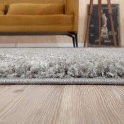 The Rugs Soft Moroccan Diamond Shaggy Rugs And Runners High Pile Grey And Ivory Living Room Kitchen Hallway 1010 - thumbnail 7