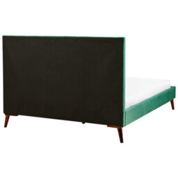 Beliani Bed Velvet Bayonne 160 X 200 Cm (Eu King Size) Dark Green - thumbnail 5