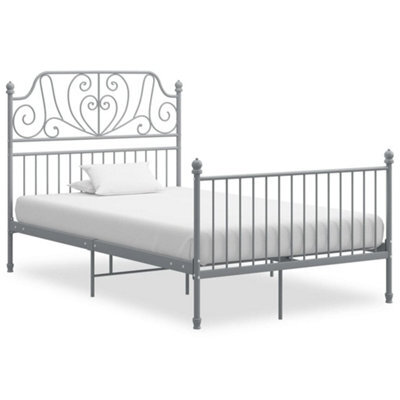 Berkfield Bed Frame Grey Metal 120X200 Cm - image 1