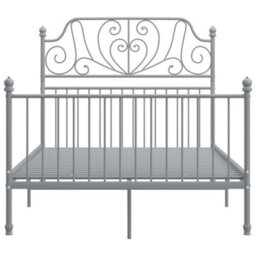 Berkfield Bed Frame Grey Metal 120X200 Cm - thumbnail 3