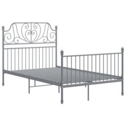 Berkfield Bed Frame Grey Metal 120X200 Cm - thumbnail 2