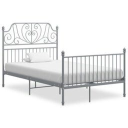 Berkfield Bed Frame Grey Metal 120X200 Cm