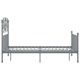 Berkfield Bed Frame Grey Metal 120X200 Cm - thumbnail 4