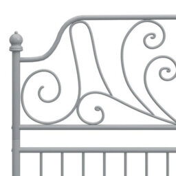 Berkfield Bed Frame Grey Metal 120X200 Cm - thumbnail 5
