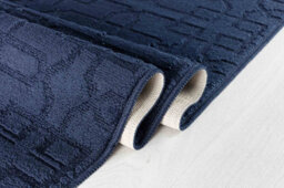 Ivy Washable Cubed Trellis Design Anti Slip Doormats Navy 50X80 Cm - thumbnail 2