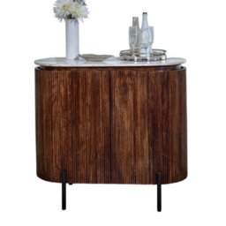 Worcester Ruby Solid Wood Sideboard/drinks Cabinet With Marble Top & Metal Legs - thumbnail 5