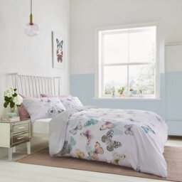 Catherine Lansfield Bedding Scatter Butterfly Duvet Cover Set With Pillowcases Heather - thumbnail 1