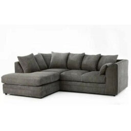 Camden Jumbo Cord Left Hand Corner Sofa Set Grey