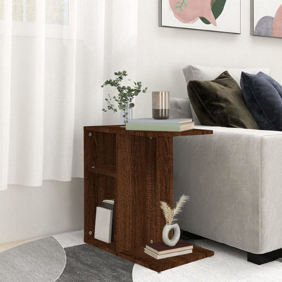 Walplus Side Table Brown Oak 50X30X50 Cm Engineered Wood - image 1