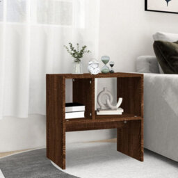 Walplus Side Table Brown Oak 50X30X50 Cm Engineered Wood - thumbnail 3