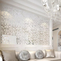 12Pcs Room Divider 40X40Cm Paravent Partition Wall Hollow Flowers Hanging Screen - thumbnail 5