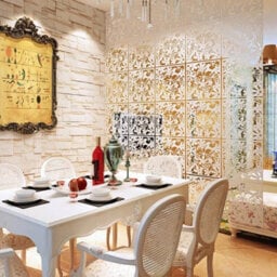 12Pcs Room Divider 40X40Cm Paravent Partition Wall Hollow Flowers Hanging Screen - thumbnail 4