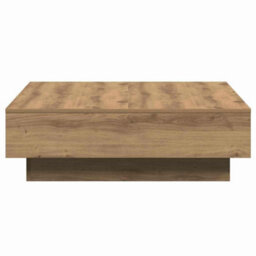 Berkfield Coffee Table Artisan Oak Veneer, Mdf 90 X 90 X 28 Cm Storage - thumbnail 6