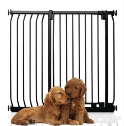 Bettacare Extra Tall Elite Dog Gate, 98Cm - 107Cm, Matt Black, Extra Tall 96.8Cm In Height, Pressure Fit Pet Gate - thumbnail 1