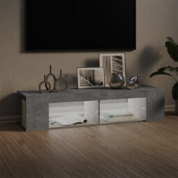 Walplus Tv Cabinet With Led Lights Concrete Grey 135X39X30 Cm - thumbnail 3