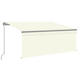 Berkfield Manual Retractable Awning With Blind 3.5X2.5M Cream - thumbnail 2