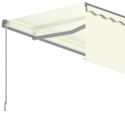 Berkfield Manual Retractable Awning With Blind 3.5X2.5M Cream - thumbnail 5