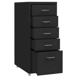 Berkfield Mobile File Cabinet Black 28X41X69 Cm Metal - thumbnail 5