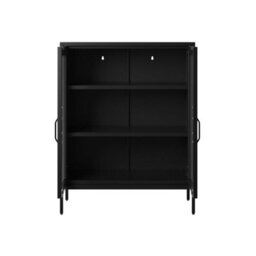 Wyld Haus Patak Black Metal Mesh Cabinet 2 Doors 2 Shelves - thumbnail 5