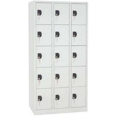 Manutan Expert 15-Compartment Locker - Total Width 900mm - Key Lock