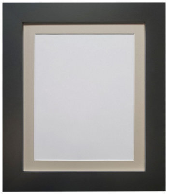 Frames By Post Metro Black Frame With Light Grey Mount 30 X 40Cm Image Size 12 X 8 Inch - image 1
