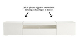 MMT Funiture Designs Modern White 200Cm Matt Gloss Tv Stand Cabinet Suitable For 55 - 80 Inch 4K Led Flat Screen Tv's - thumbnail 3
