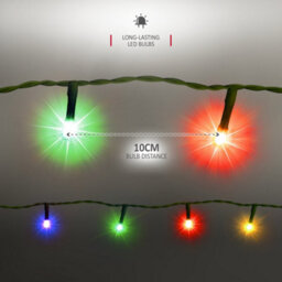 Netta Battery Operated 200 Led 20M Christmas Tree Fairy Lights With Timer - Multi - thumbnail 3