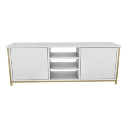 Decorotika Otis Tv Stand For Tv's Up To 63 Inch Gold And White - thumbnail 4