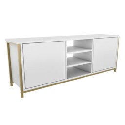 Decorotika Otis Tv Stand For Tv's Up To 63 Inch Gold And White - thumbnail 5