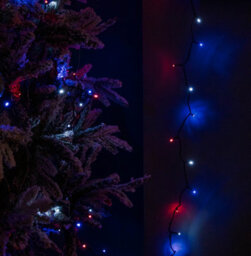 Samuel Alexander 28.7M 360 Led Supabrights Multi-Action Christmas String Lights With Timer In Blue, Red & White - thumbnail 5