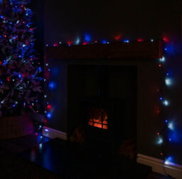 Samuel Alexander 28.7M 360 Led Supabrights Multi-Action Christmas String Lights With Timer In Blue, Red & White - thumbnail 2