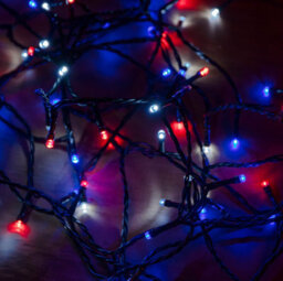 Samuel Alexander 28.7M 360 Led Supabrights Multi-Action Christmas String Lights With Timer In Blue, Red & White - thumbnail 3