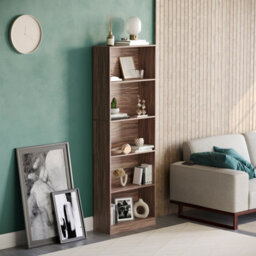 Lassic Vida Designs Cambridge Walnut 5 Tier Extra Large Bookcase Freestanding Shelving Unit (H)1750mm (W)600mm (D)240mm - thumbnail 3